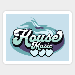 HOUSE MUSIC  - House Music Heat (Light Blue/Purple) Magnet